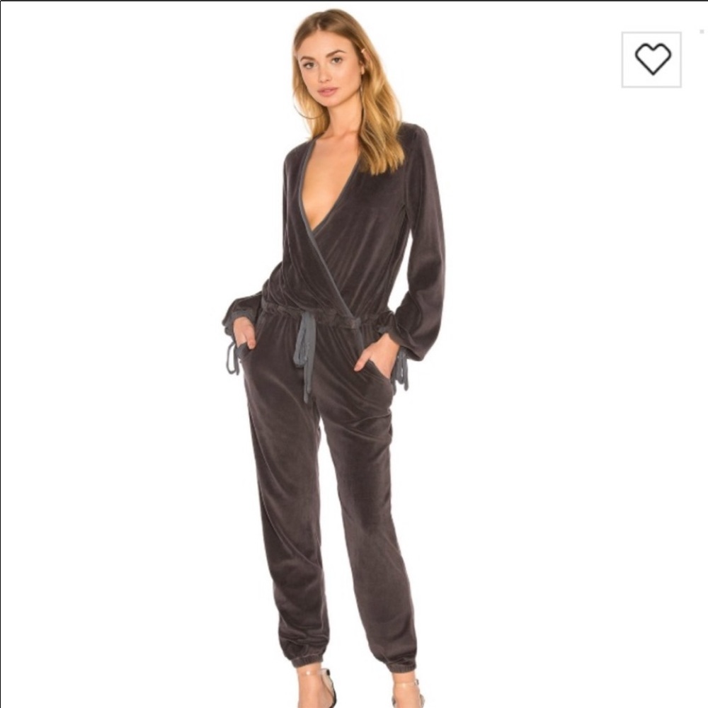 Young Fabulous and Broke velour Fila jumpsuit